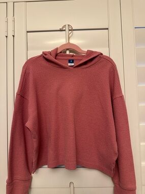 Old Navy Mauve Pink Waffle-Knit Hoodie